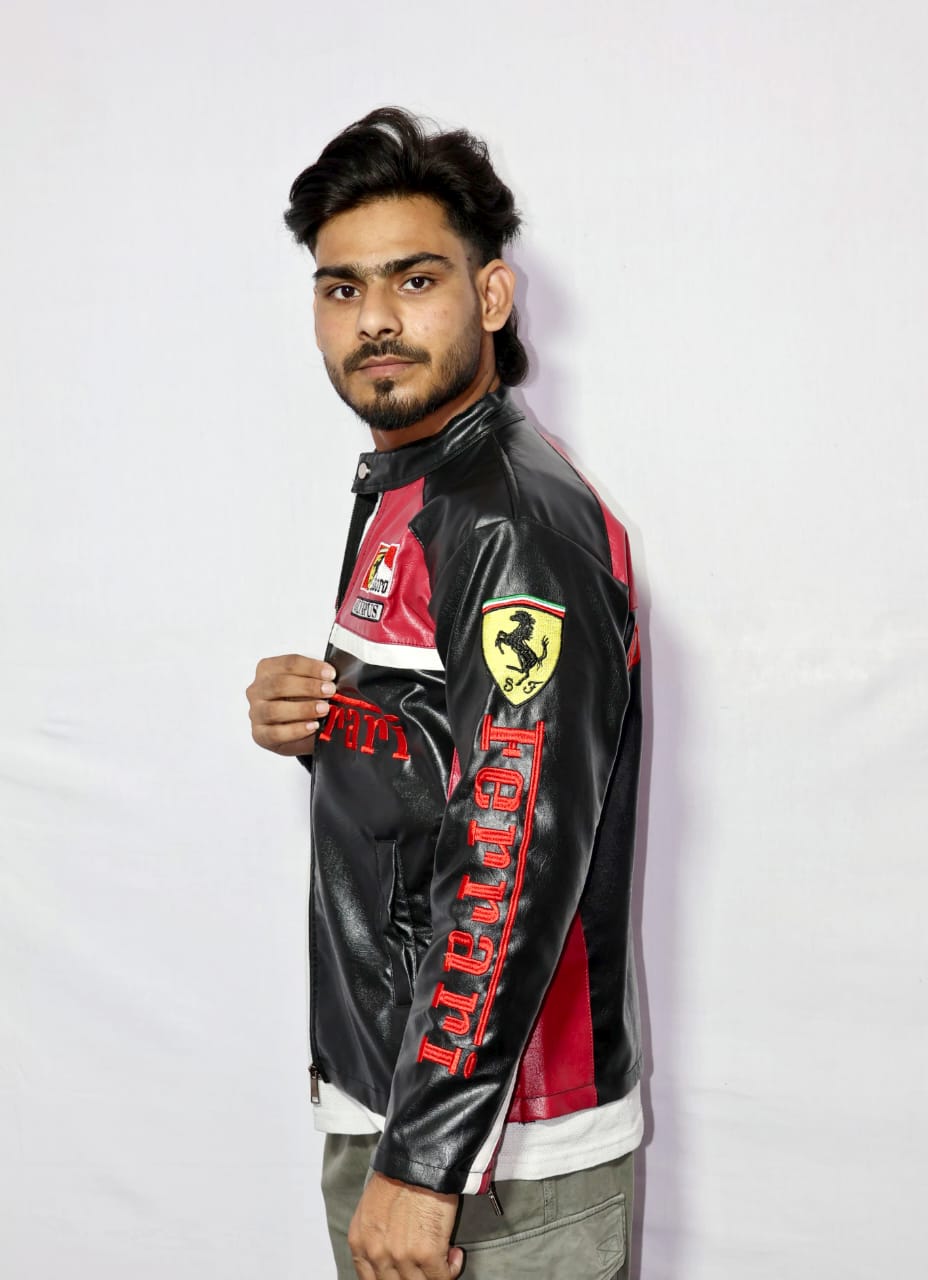 Ferrari Leather Olympus Jacket – Unisex Premium Racing Jacket | Stardrip