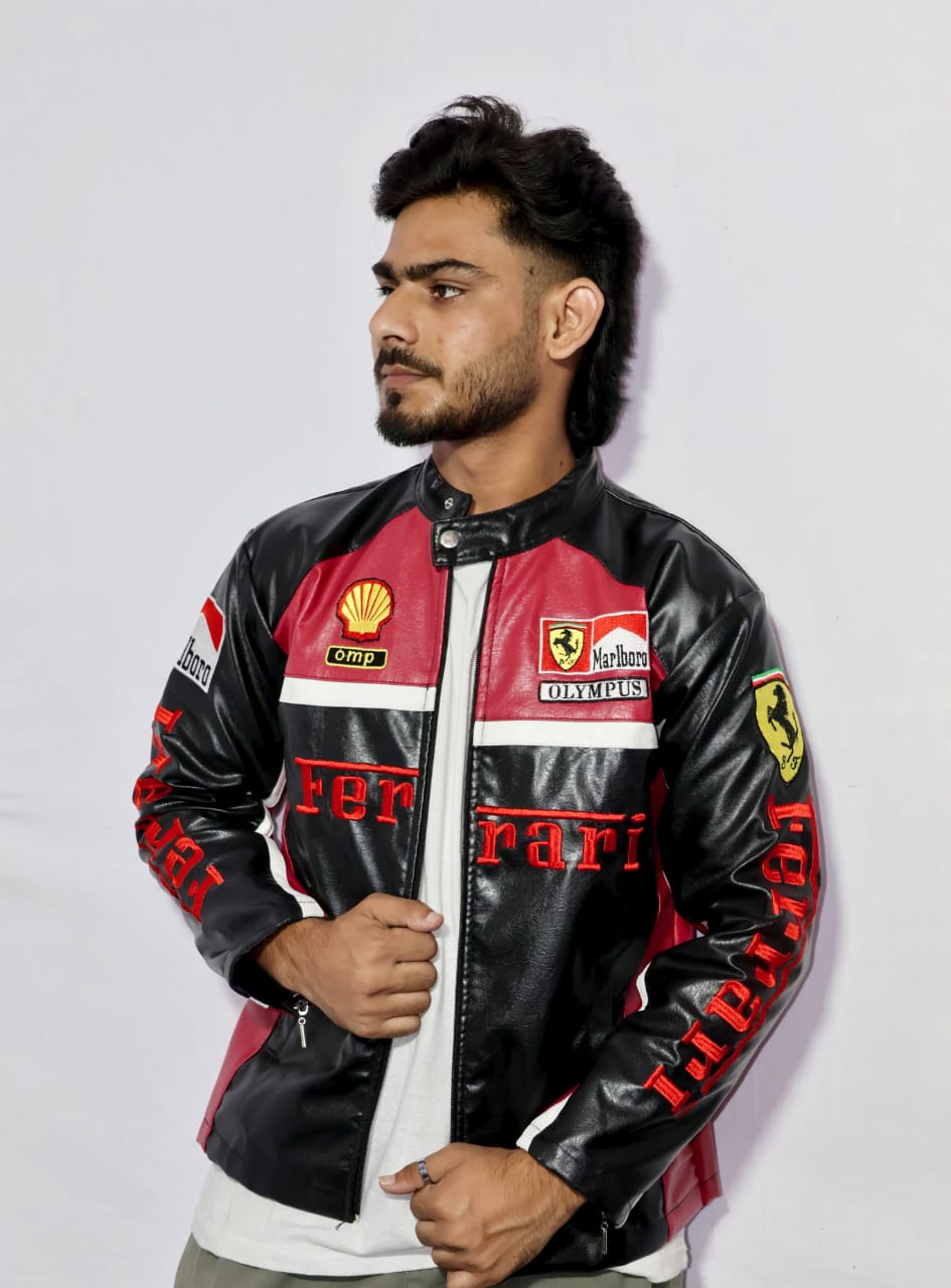Ferrari Leather Olympus Jacket – Unisex Premium Racing Jacket | Stardrip