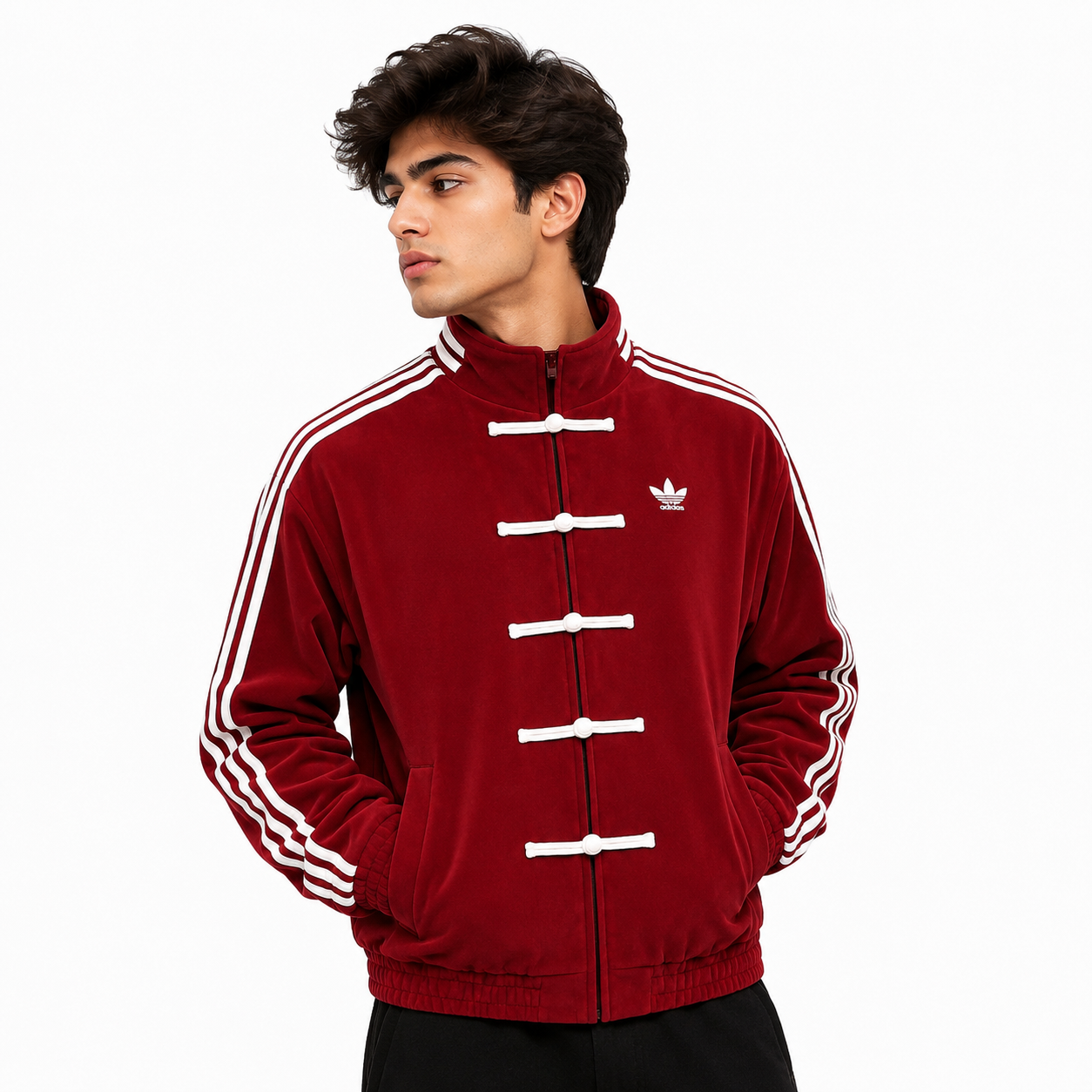 Maroon CNY Adidas Chinese Jacket | Premium Streetwear Jacket | Stardrip