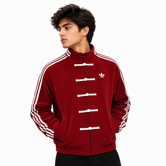 Maroon CNY Adidas Chinese Jacket | Premium Streetwear Jacket | Stardrip