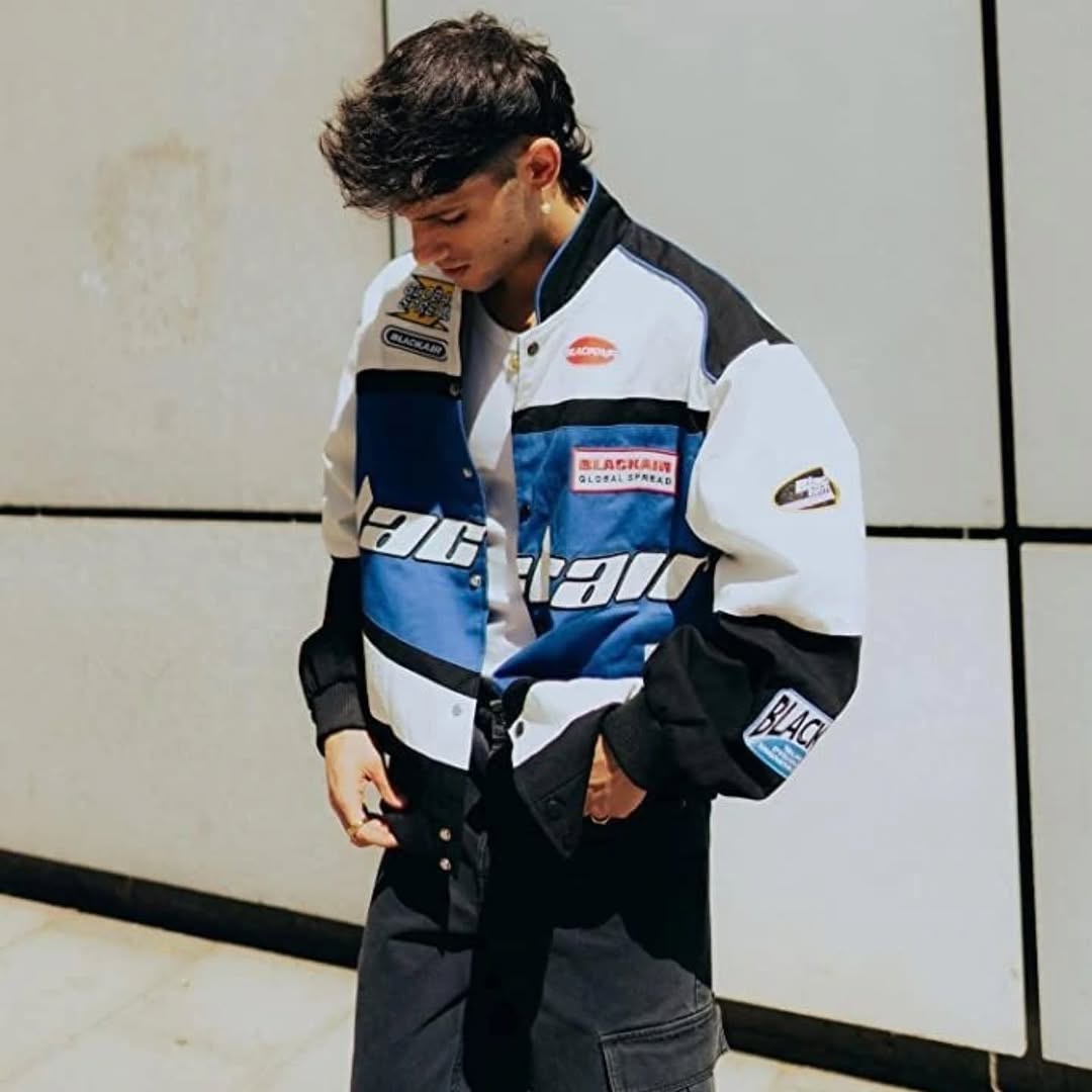 Black Air Racing Jacket for Men & Women | Premium Motorsport Jacket | Stardrip