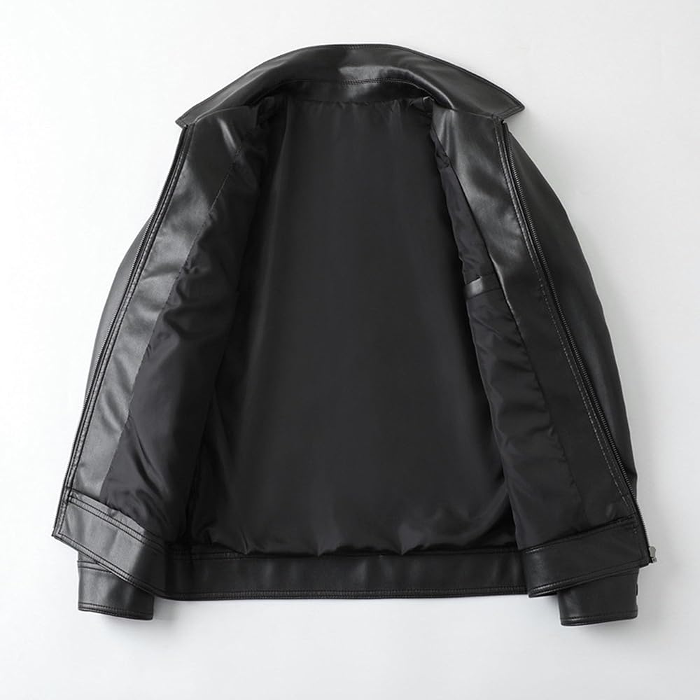 Premium Black Faux Leather Jacket – Unisex