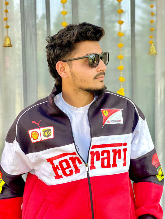 Trio Ferrari Vintage Racing Jacket | Premium Motorsport Jacket – Stardrip