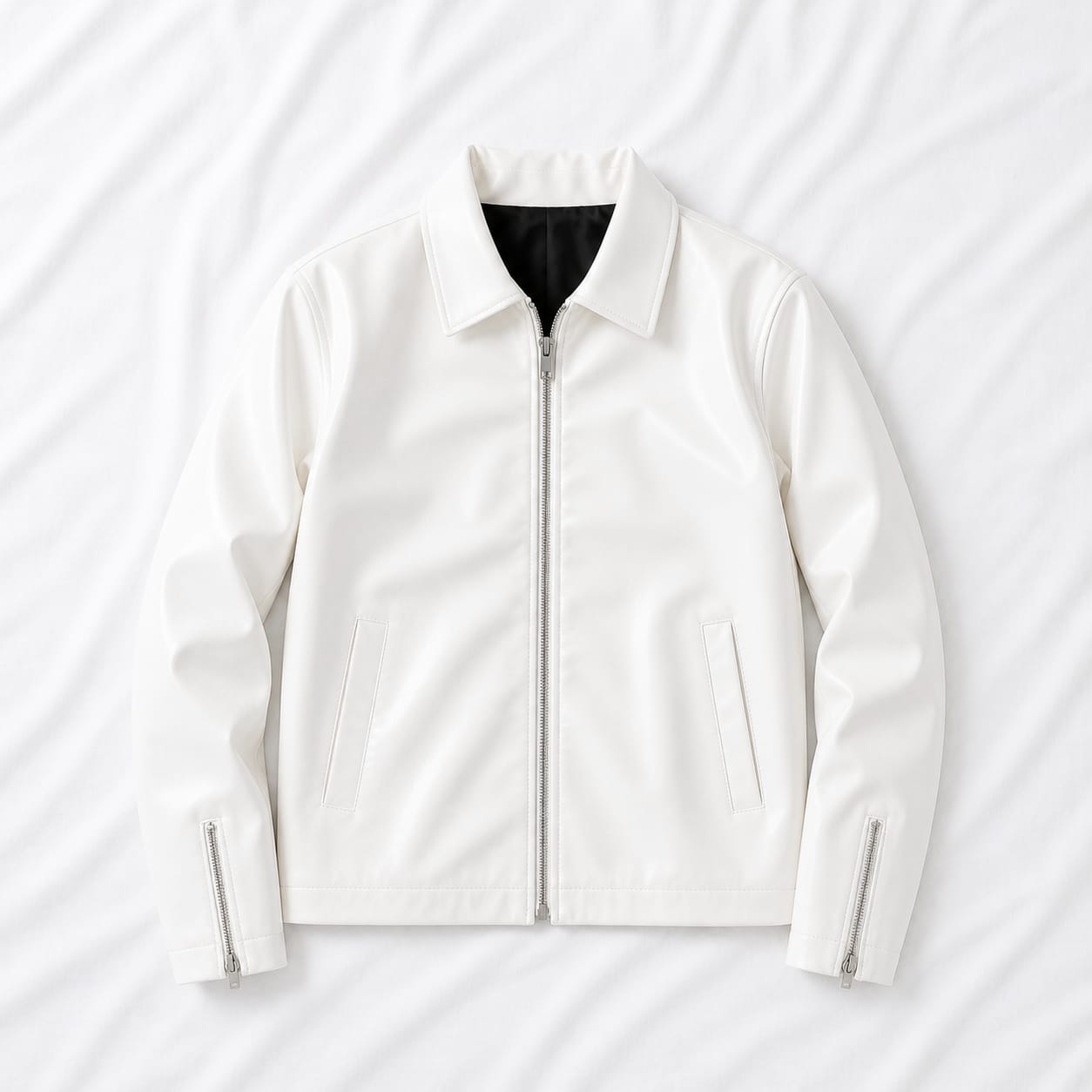 Premium White Leather Jacket for Unisex – StarDrip