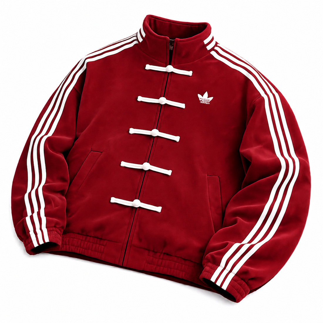 Maroon CNY Adidas Chinese Jacket | Premium Streetwear Jacket | Stardrip