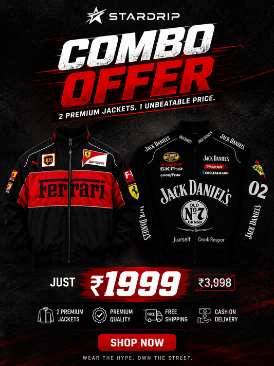 Black F1 Racing & JD Racing Jacket Combo | StarDrip