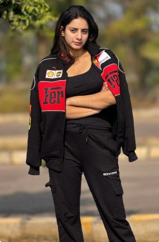 Black Vintage Racing Jacket | Premium Parachute Fabric Unisex Jacket | Stardrip
